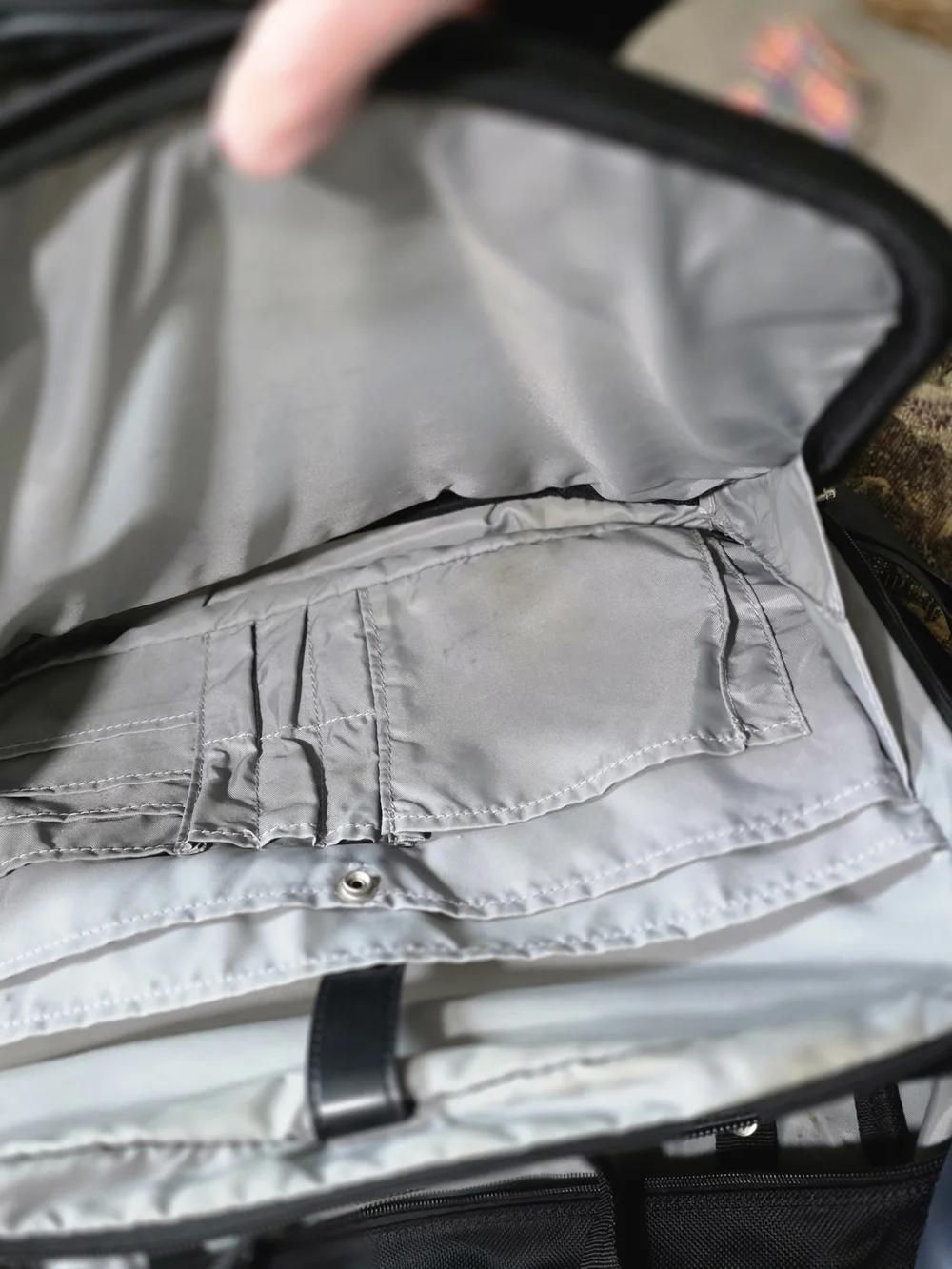 Black Men's Carry Bag with Shoulder Strap